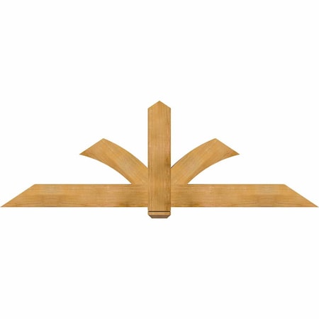 Ekena Millwork Redmond Rough Sawn Timber Gable Bracket, Western Red Cedar, 84"W x 28"H x 4"D x 6"F, 8/12 Pitch GBW084X28X0406RED00RWR